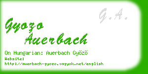 gyozo auerbach business card