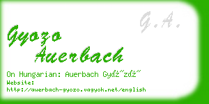 gyozo auerbach business card